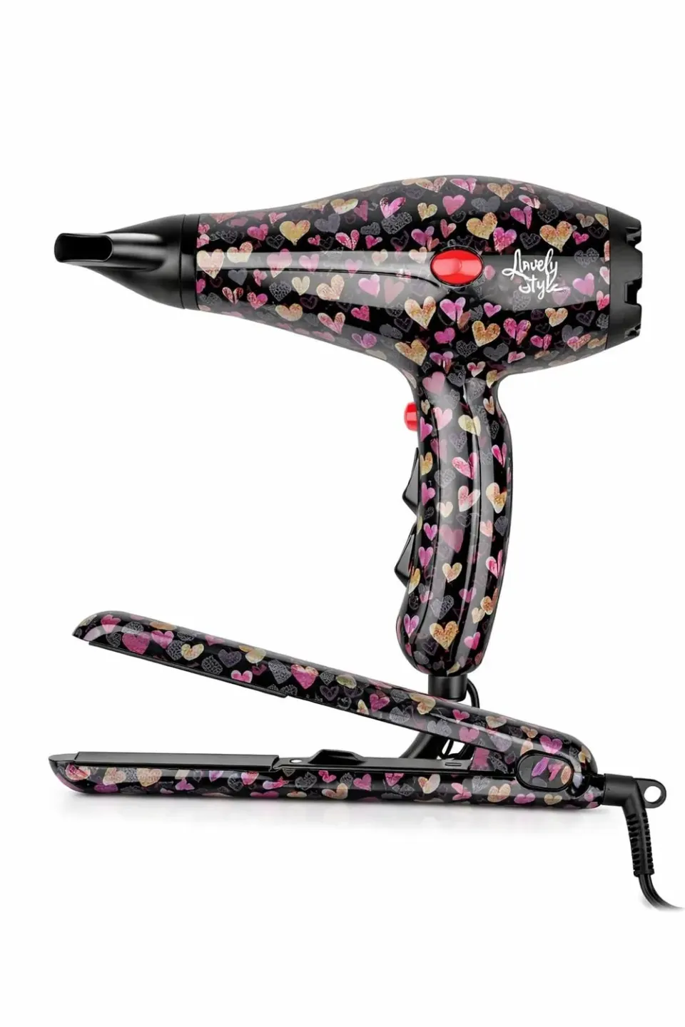 ID Italian Design Lovely Style set phon+piastra cuori