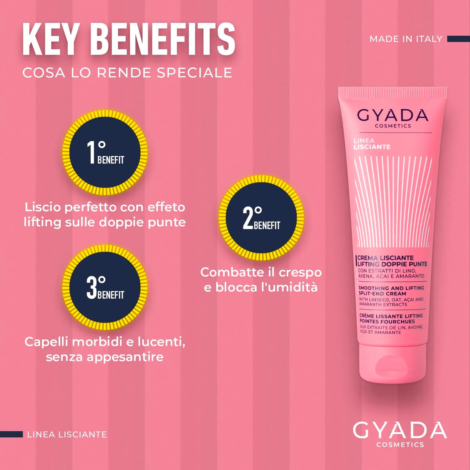 Gyada Cosmetics Lisciante Crema Doppie Punte 125 ml Anticrespo