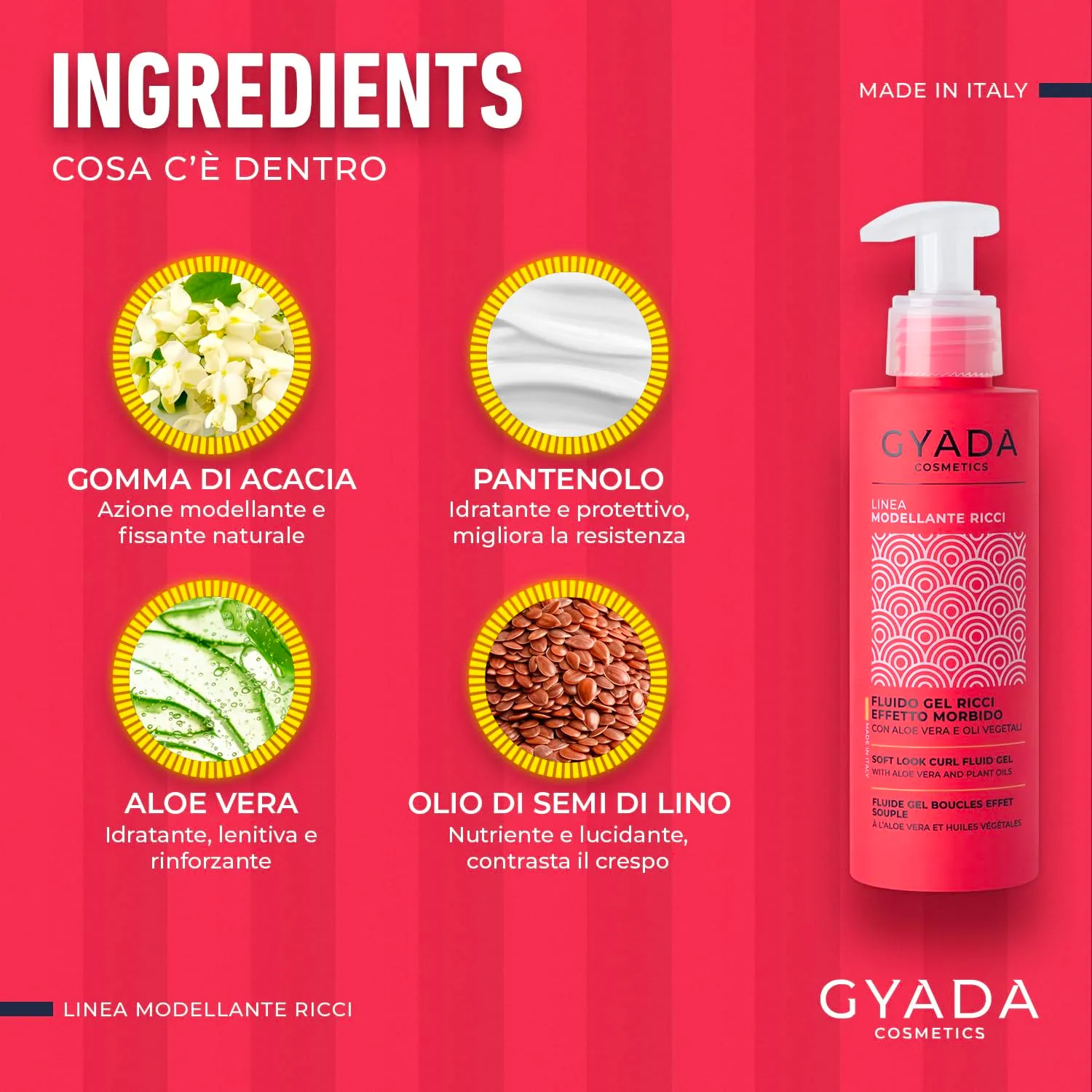 Gyada Modellante Ricci Fluido Gel capelli ricci 150 ml morbido