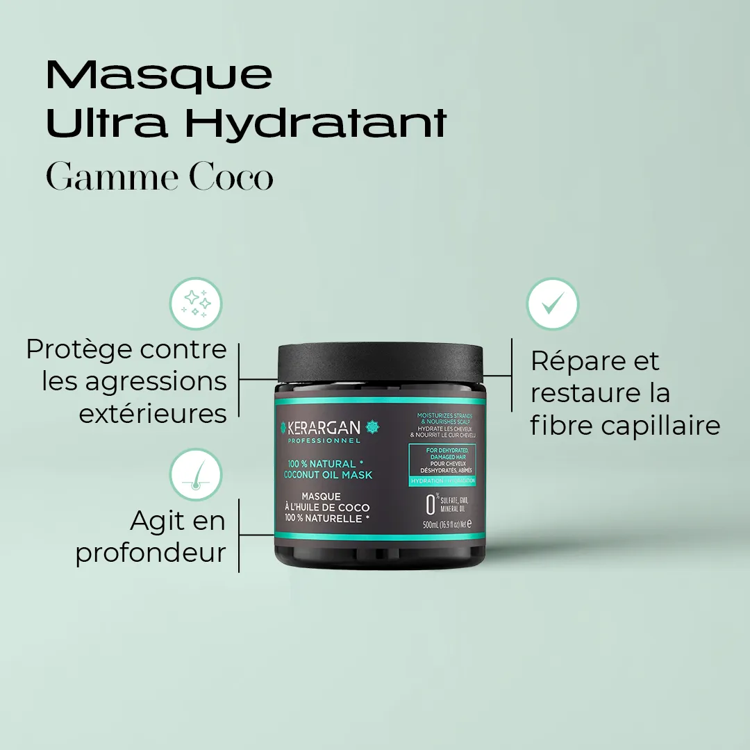 Kerargan Coco Maschera Capelli 500 ml nutrizione riparatrice