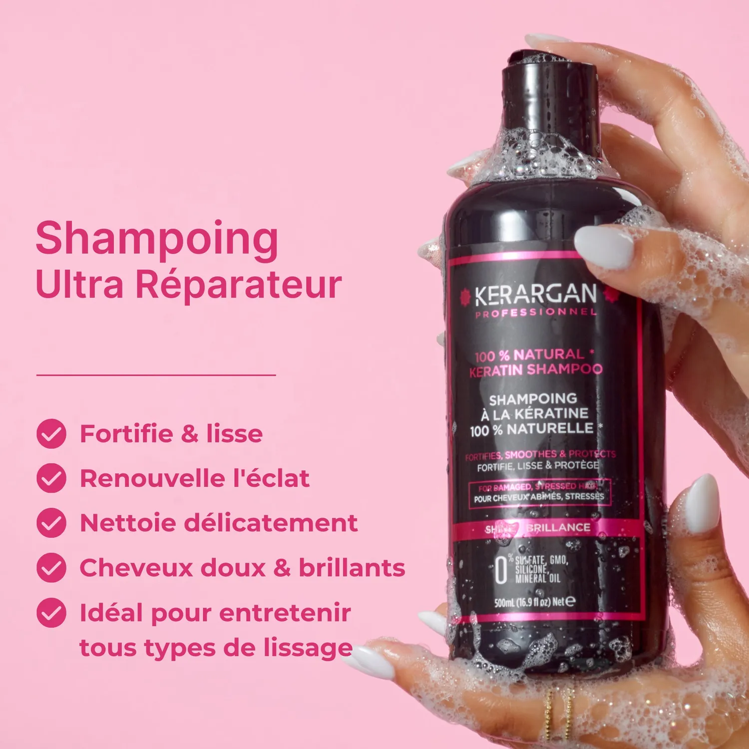 Kerargan Keratine Ultra Riparatore shampoo 500ml senza solfati