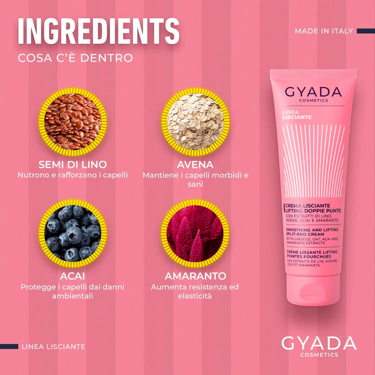 Gyada Cosmetics Lisciante Crema Doppie Punte 125 ml Anticrespo