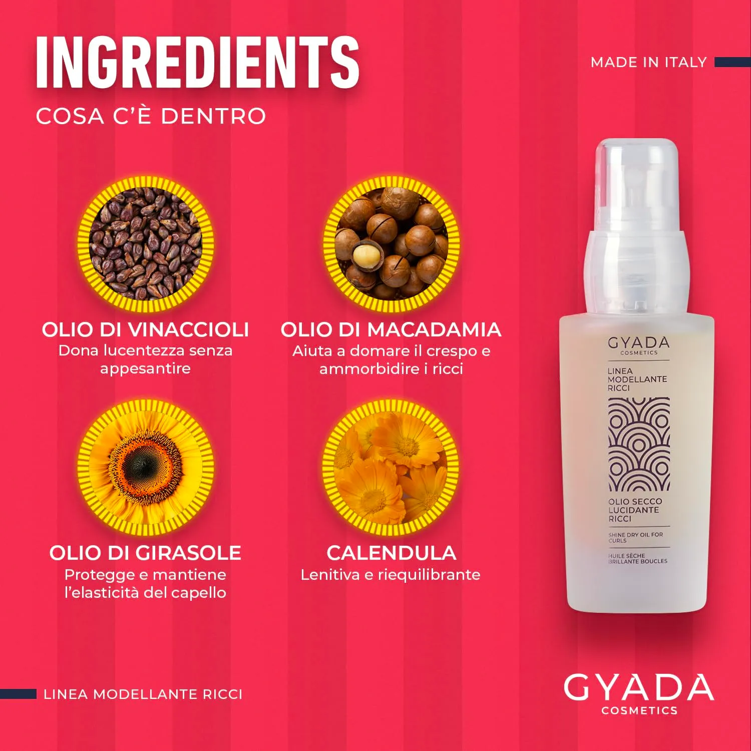 Gyada Modellante Ricci olio secco spray 30 ml anticrespo