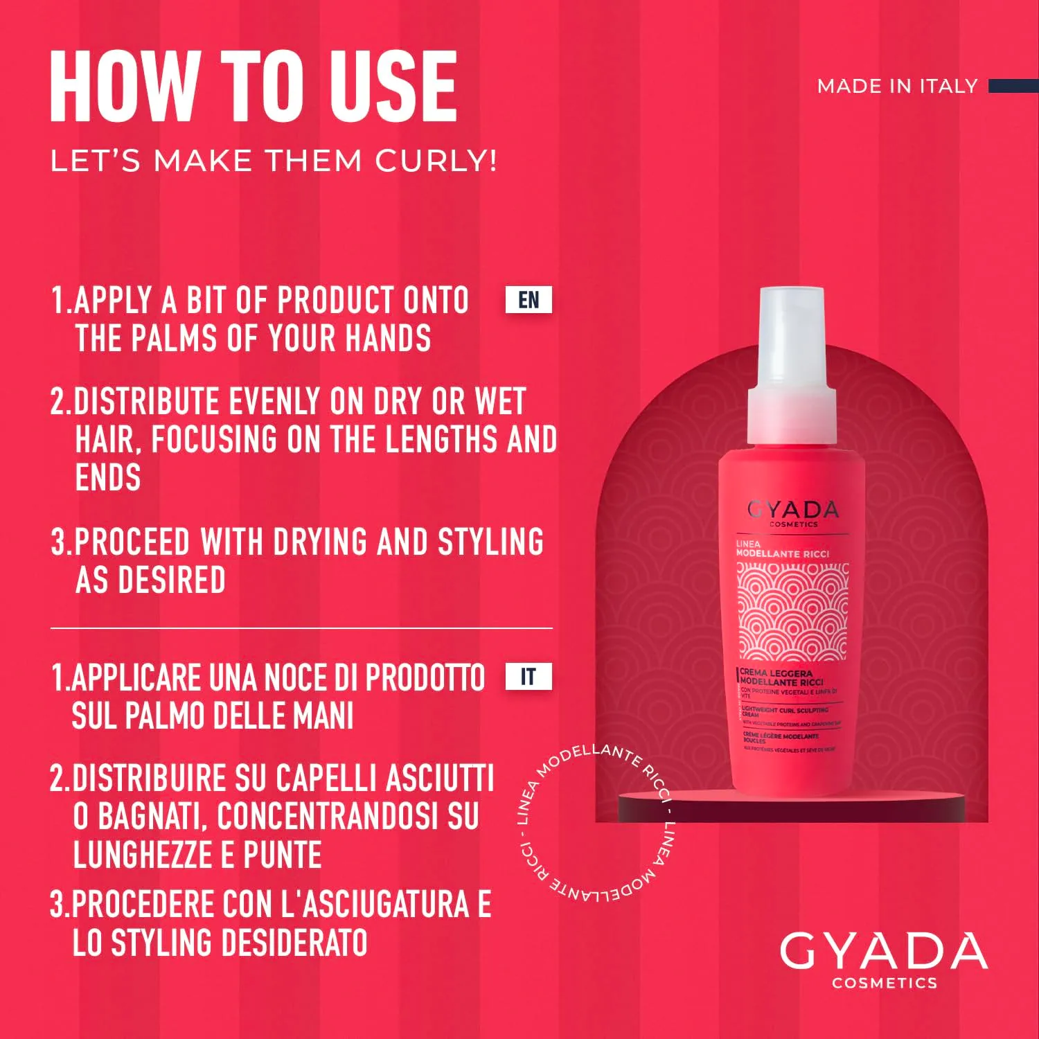 Gyada Cosmetics Modellante Ricci Crema Leggera Leave-in 125 ml anticrespo