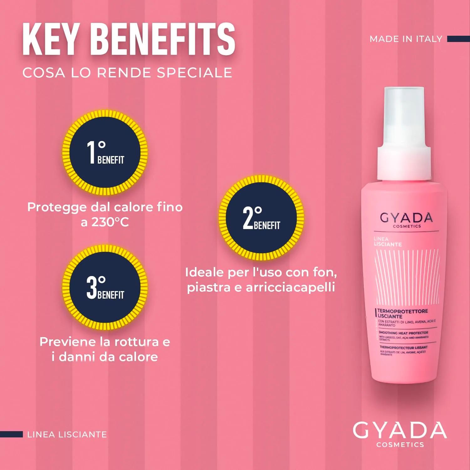 Gyada Lisciante Termoprotettore Fluido 125 ml 230°