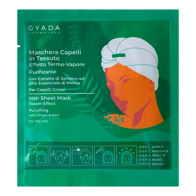 Gyada Maschera Capelli in Cuffia Purificante 60 ml menta