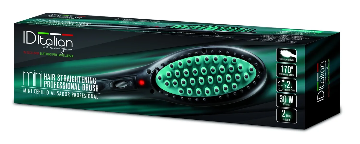 Postquam Ideliss Brush Mini Spazzola Lisciante Elettrica Verde