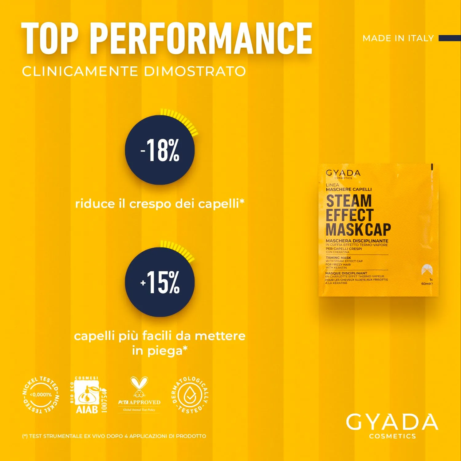 Gyada Maschera Cuffia Capelli 60ml disciplinante