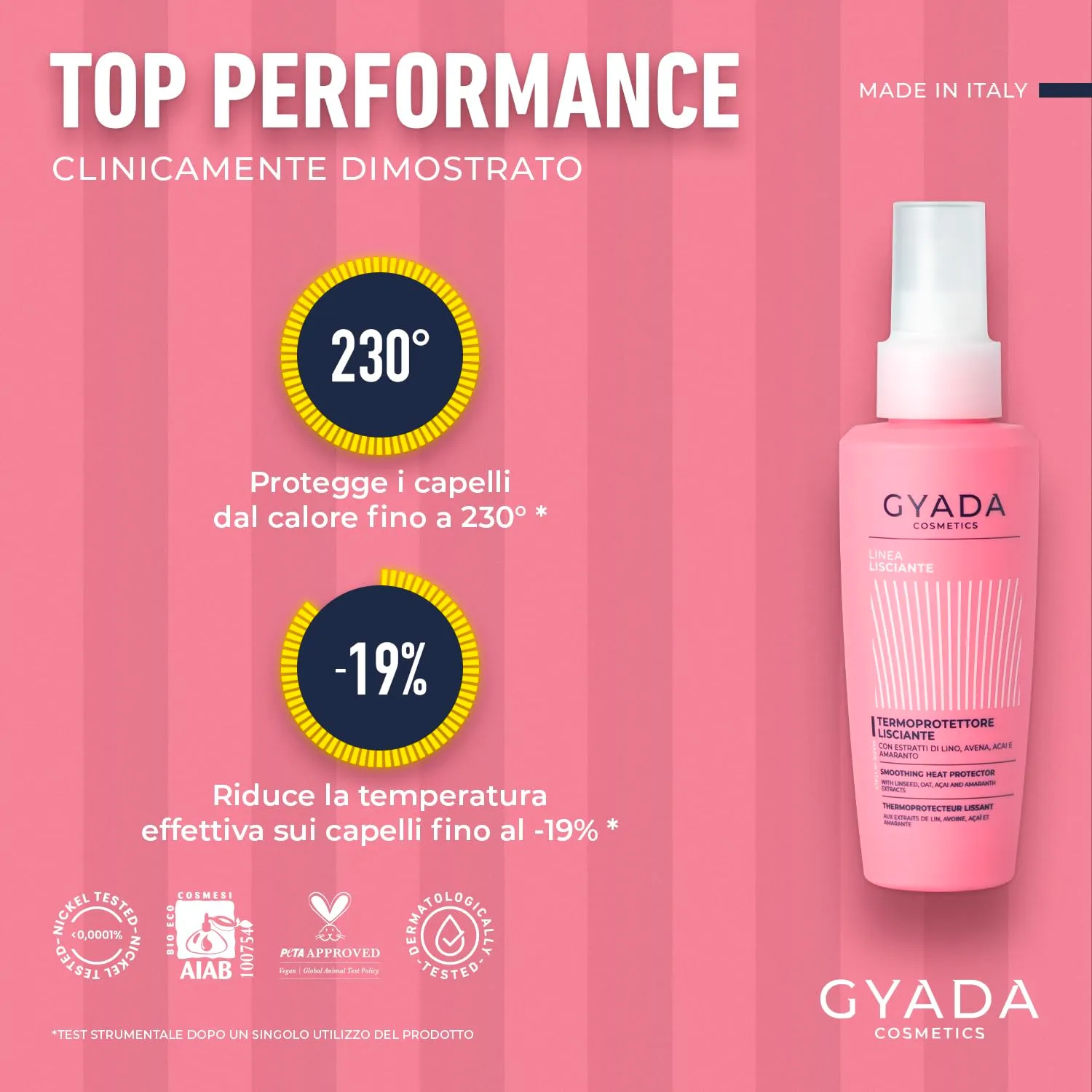 Gyada Lisciante Termoprotettore Fluido 125 ml 230°