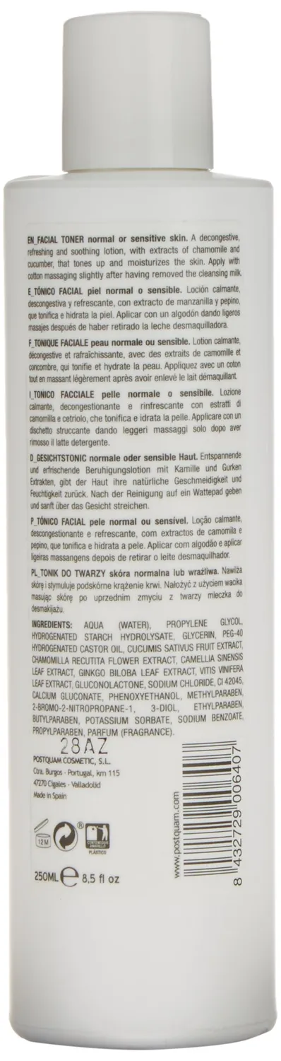 Postquam Tonico Viso Idratante 250ml Camomilla