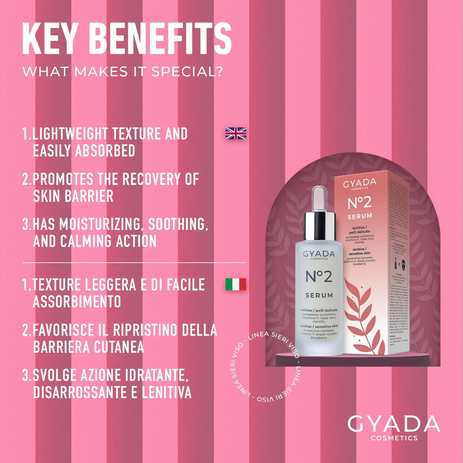 Gyada Cosmetics Sieri Viso N.2 siero viso 30ml lenitivo