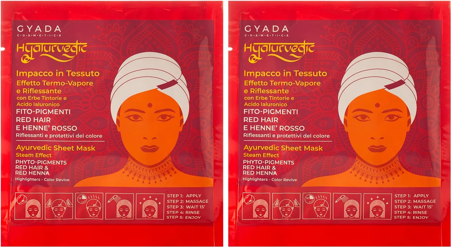 Gyada Hyalurvedic Red Hair maschera cuffia 60 ml capelli rossi