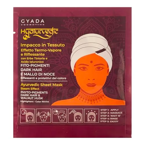 Gyada Cosmetics Hyalurvedic Dark Hair maschera cuffia 60 ml castani
