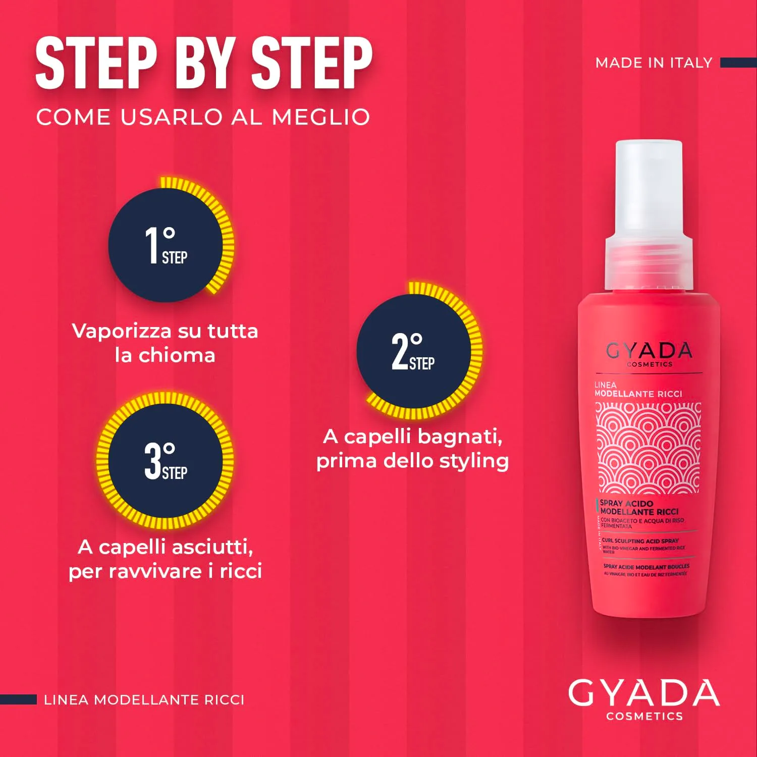 Gyada Linea Modellante Ricci spray acido 125 ml anticrespo