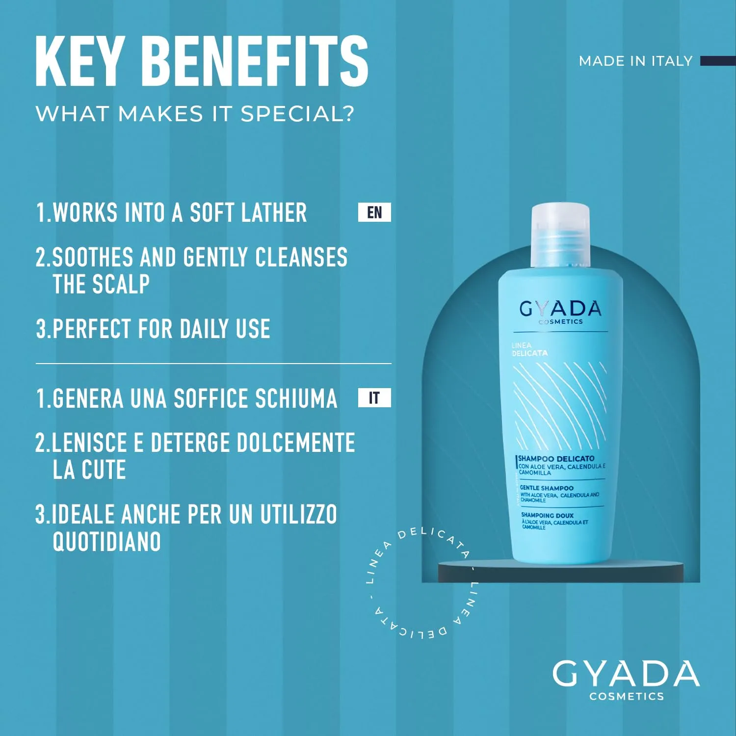 Gyada Delicata Shampoo Ultradelicato cute sensibile 250 ml lenitivo