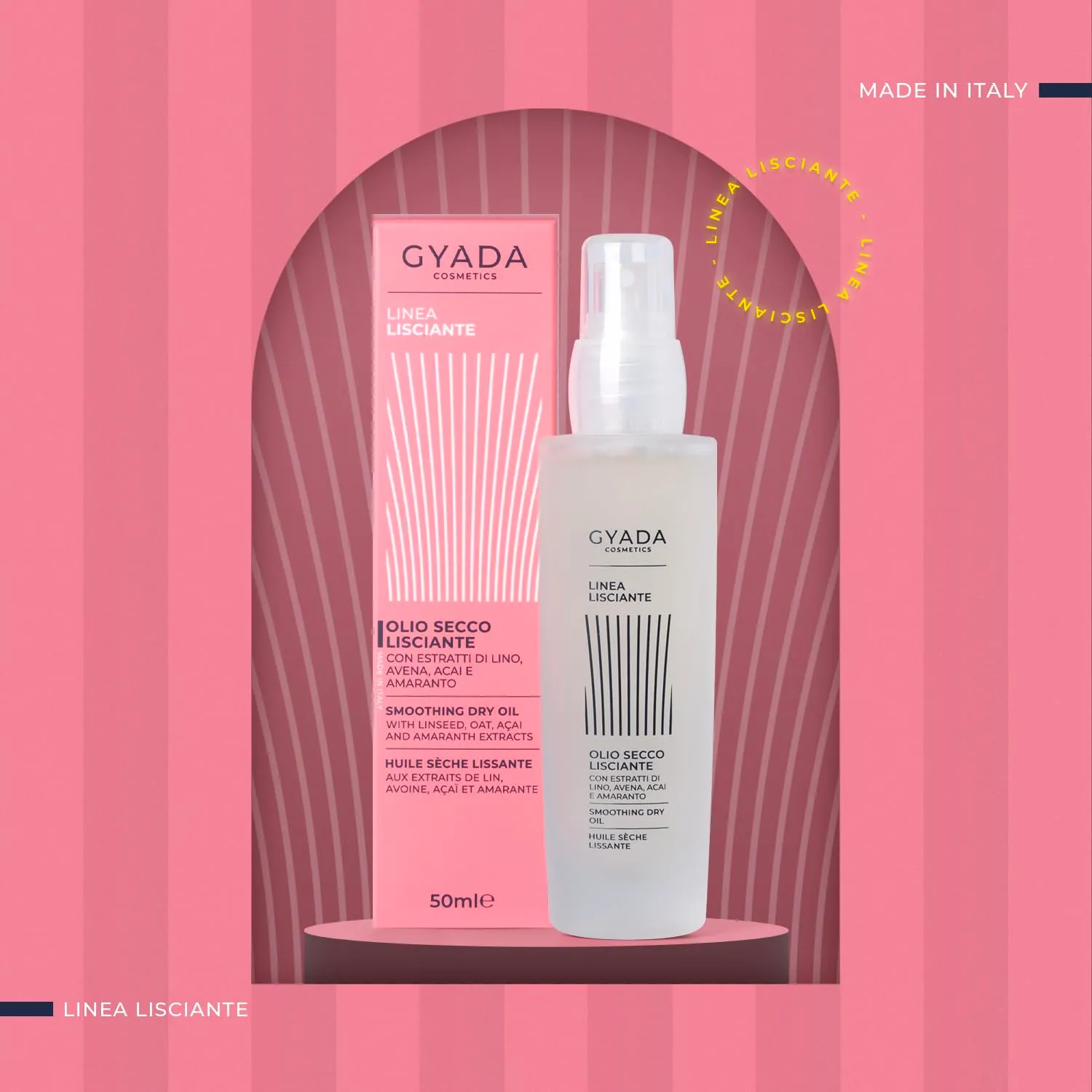 Gyada Lisciante olio secco capelli 50 ml anticrespo leggero