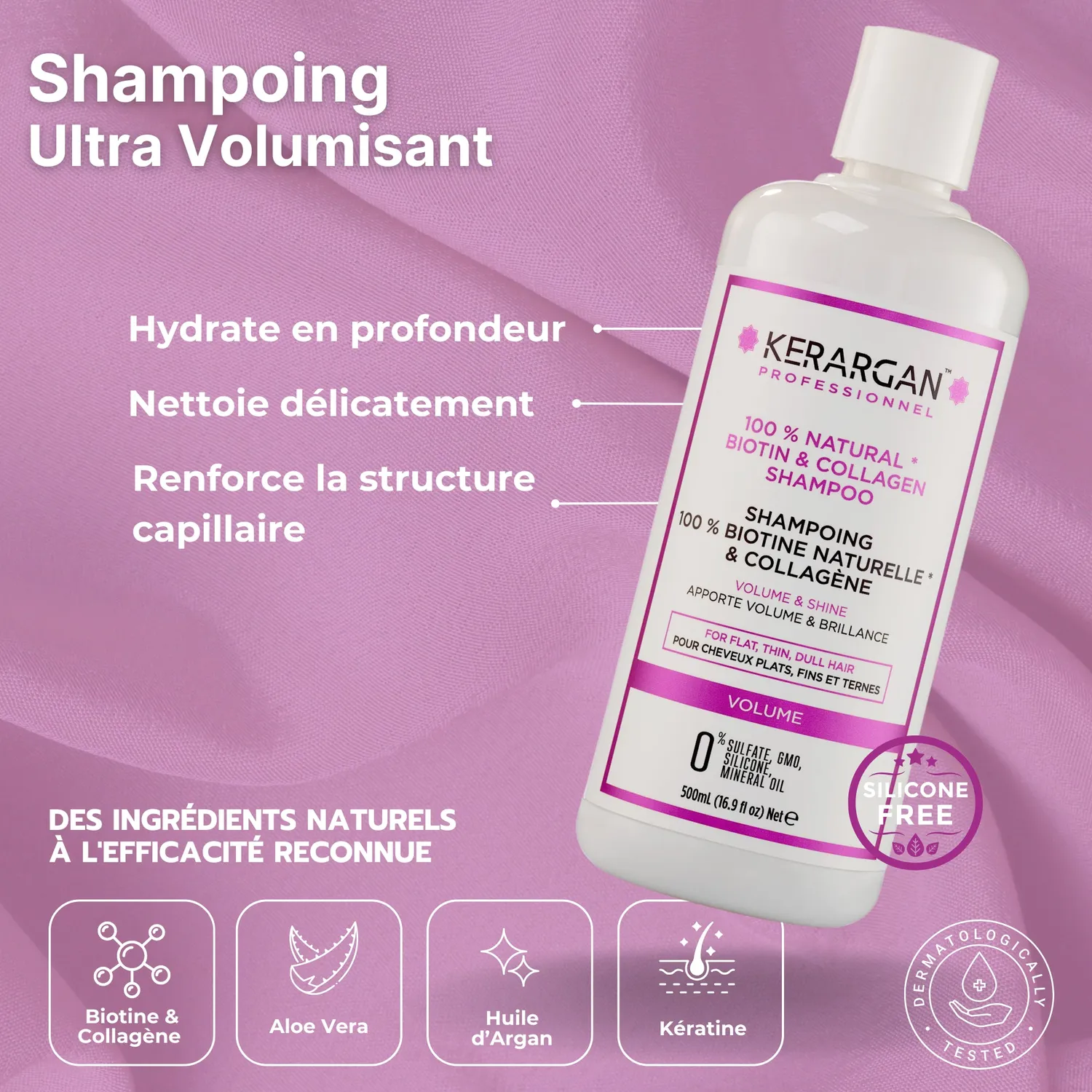 Kerargan Biotina Collagene kit capelli 2x500 ml volume