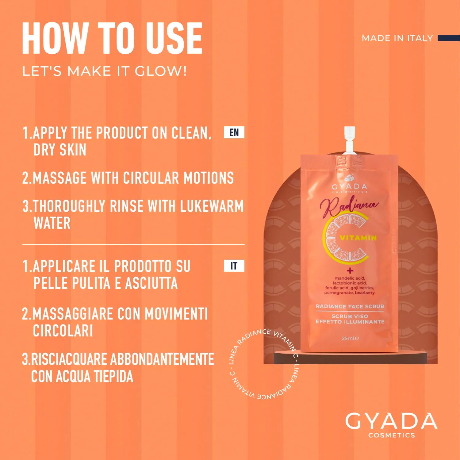Gyada Radiance Scrub Viso 25 ml Vitamina C Illuminante