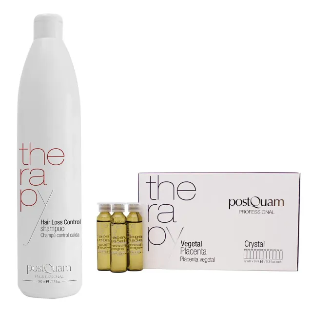 Postquam Kit Anticaduta Placenta Vegetale fiale + shampoo 500 ml rinforzante