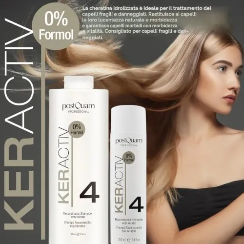 Postquam Keractiv Shampoo Cheratina Ricostruttivo 1000 ml