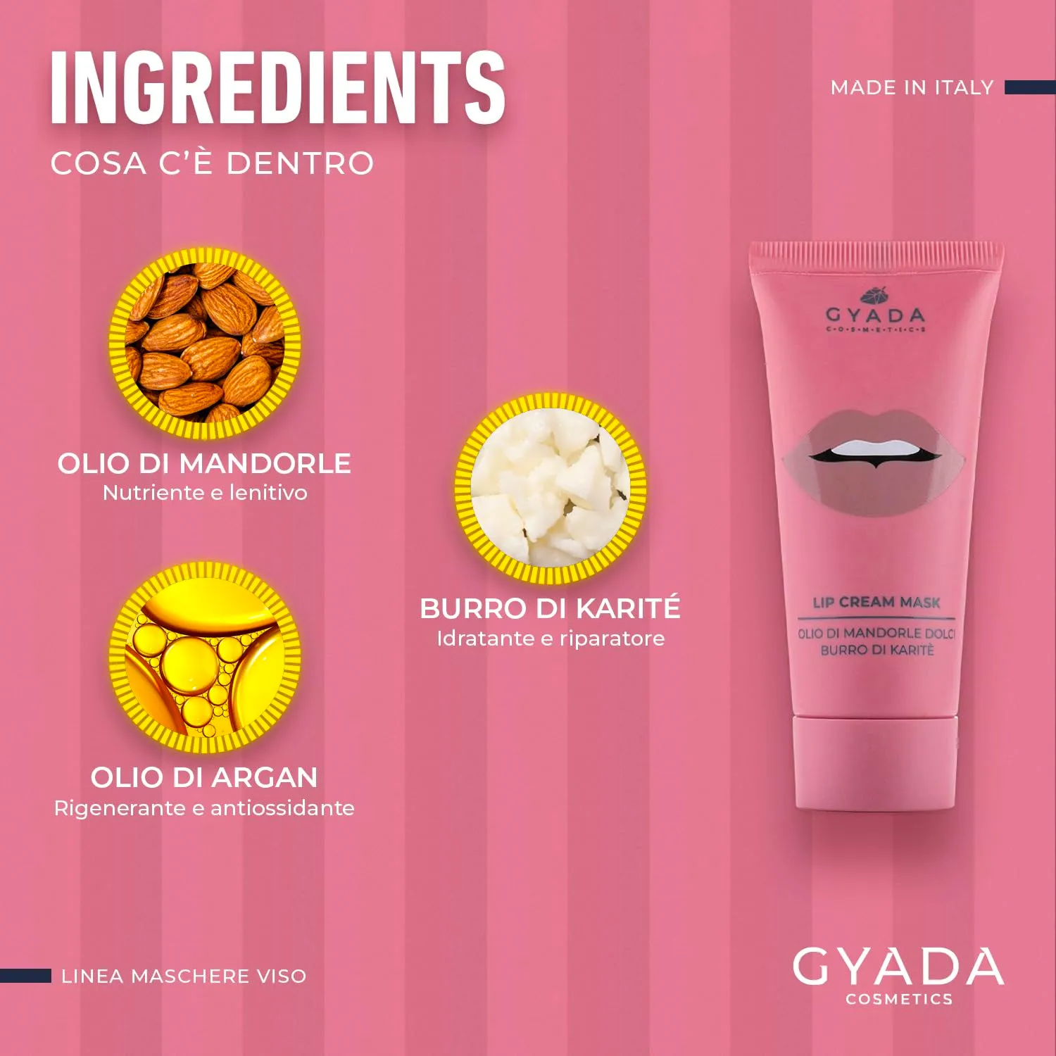 Gyada Cosmetics Lip Cream Mask Maschera Labbra 20 ml karitè