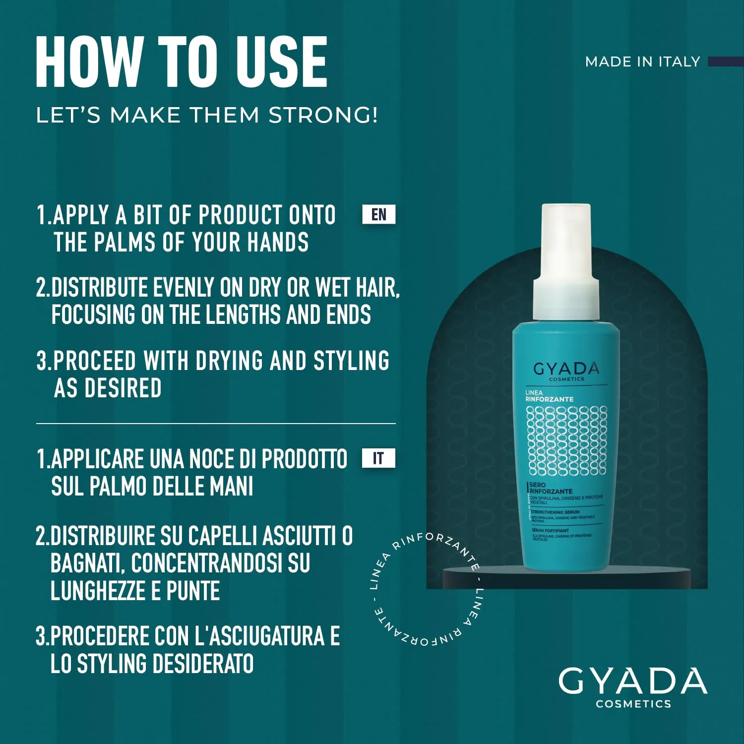 Gyada Rinforzante Siero Capelli Spirulina 125 ml Leave-In
