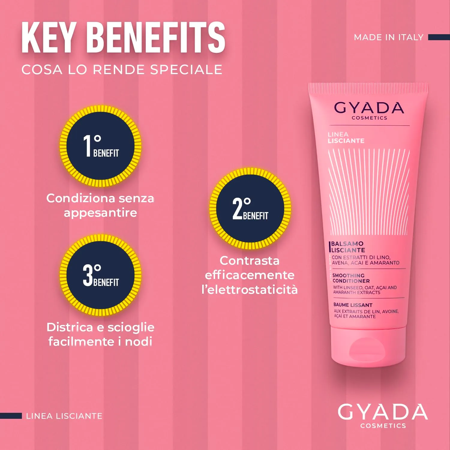 Gyada Lisciante balsamo disciplinante 200 ml capelli lisci setosi