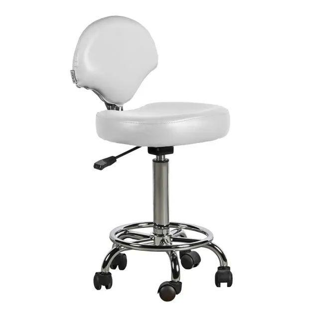 Postquam Italian Design Ferrara sgabello parrucchiere bianco regolabile