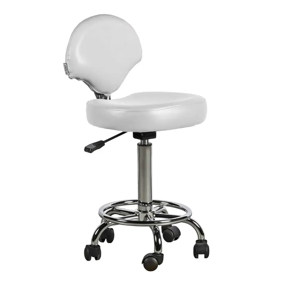 Postquam Italian Design Ferrara sgabello parrucchiere bianco regolabile