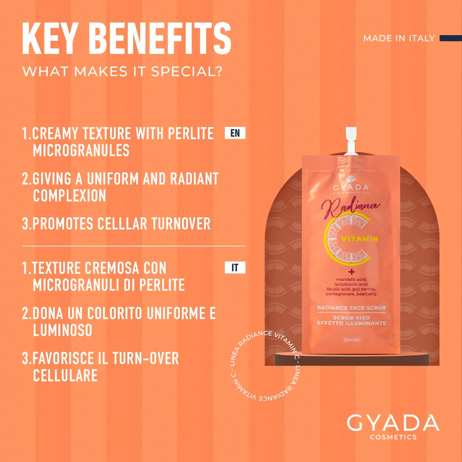 Gyada Radiance Scrub Viso 25 ml Vitamina C Illuminante