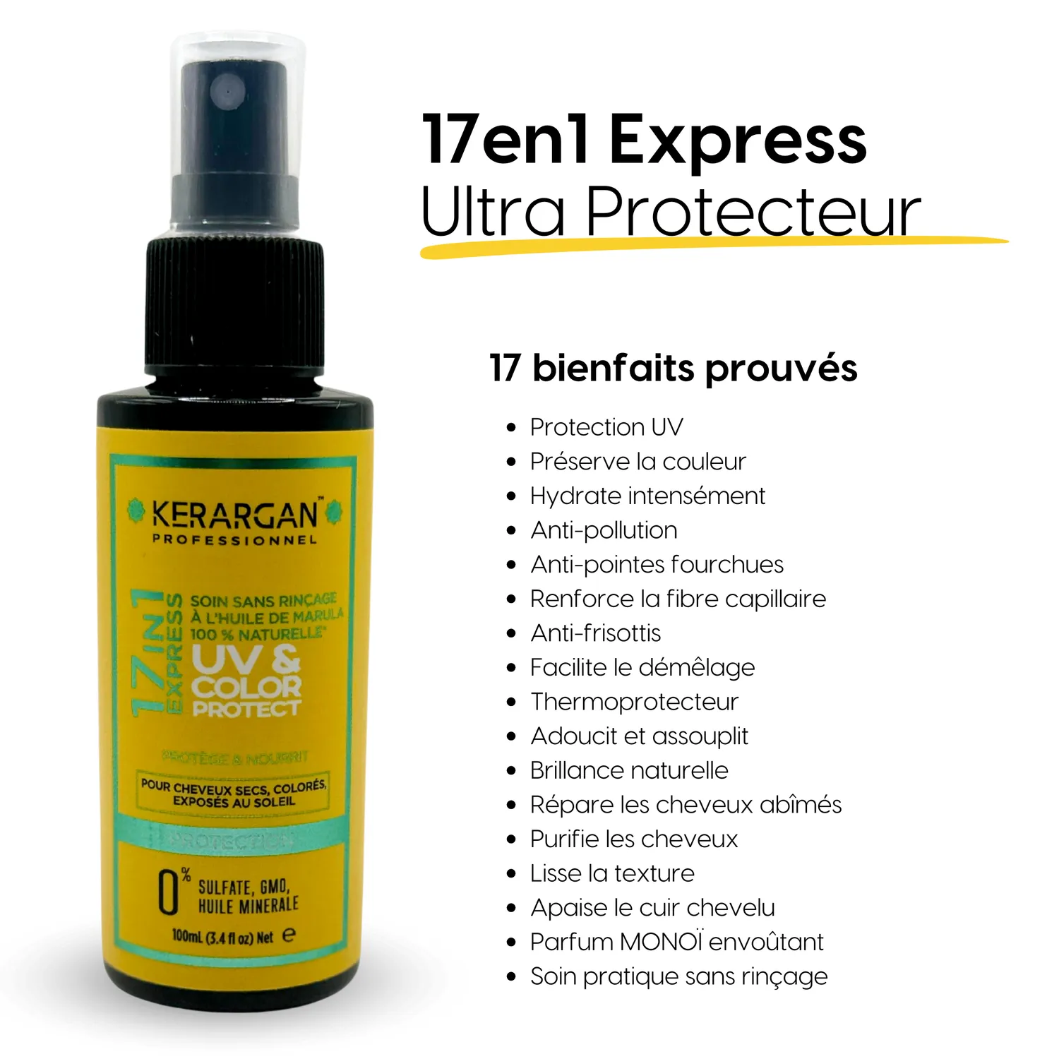 Kerargan Marula UV Spray 17-in-1 100 ml protezione sole
