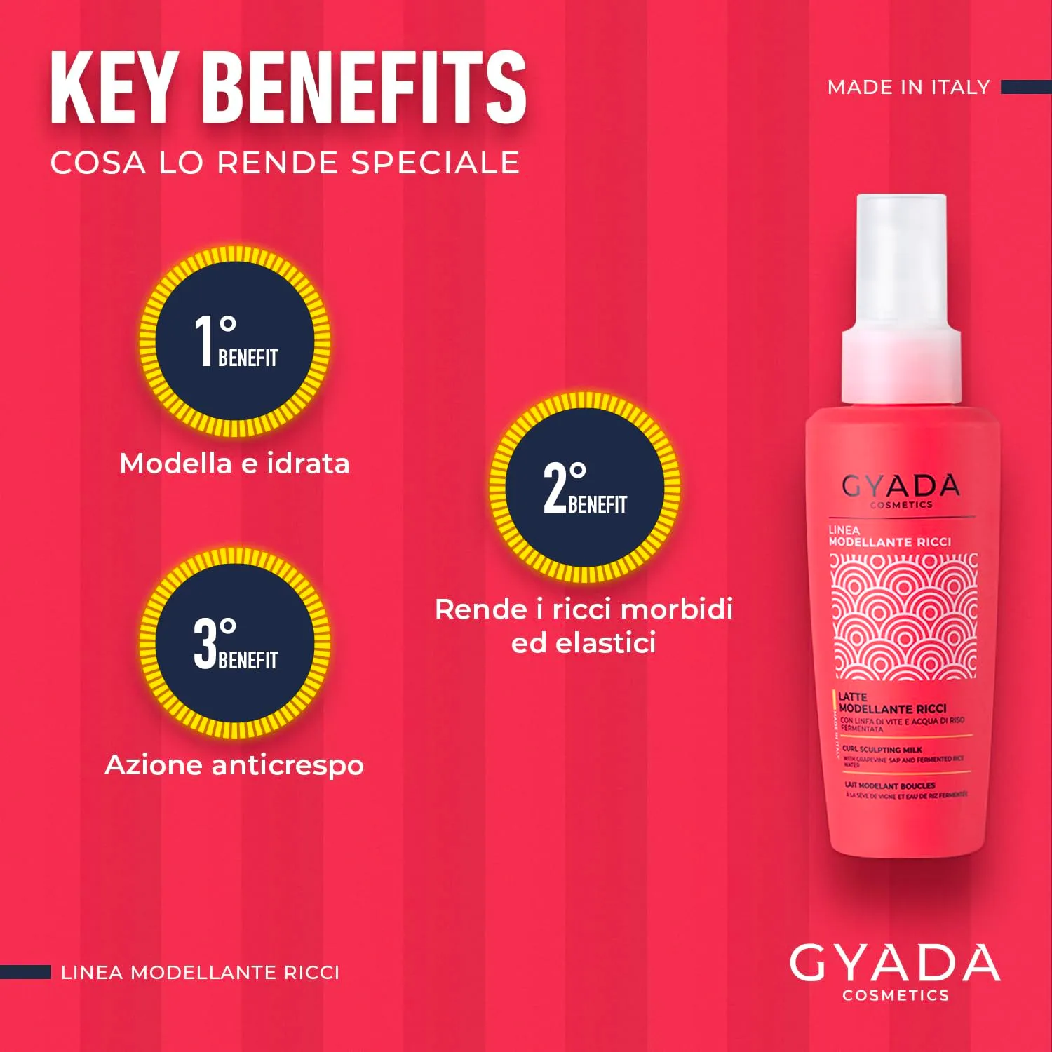 Gyada Modellante Ricci Latte Leave-in capelli ricci 125 ml idratante
