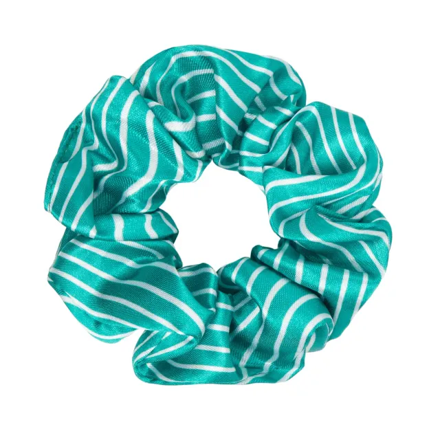 Gyada Cosmetics Green Stripes Scrunchie Elastico Raso Verde