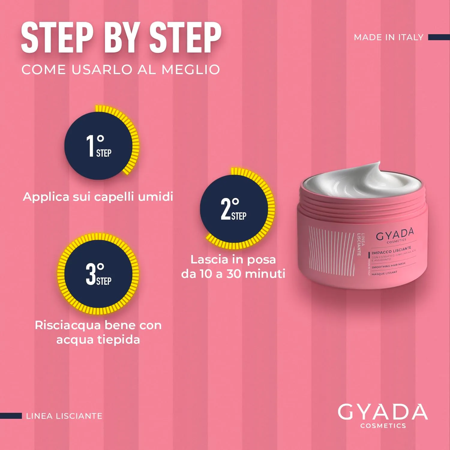 Gyada Lisciante Impacco Capelli 250ml Naturale