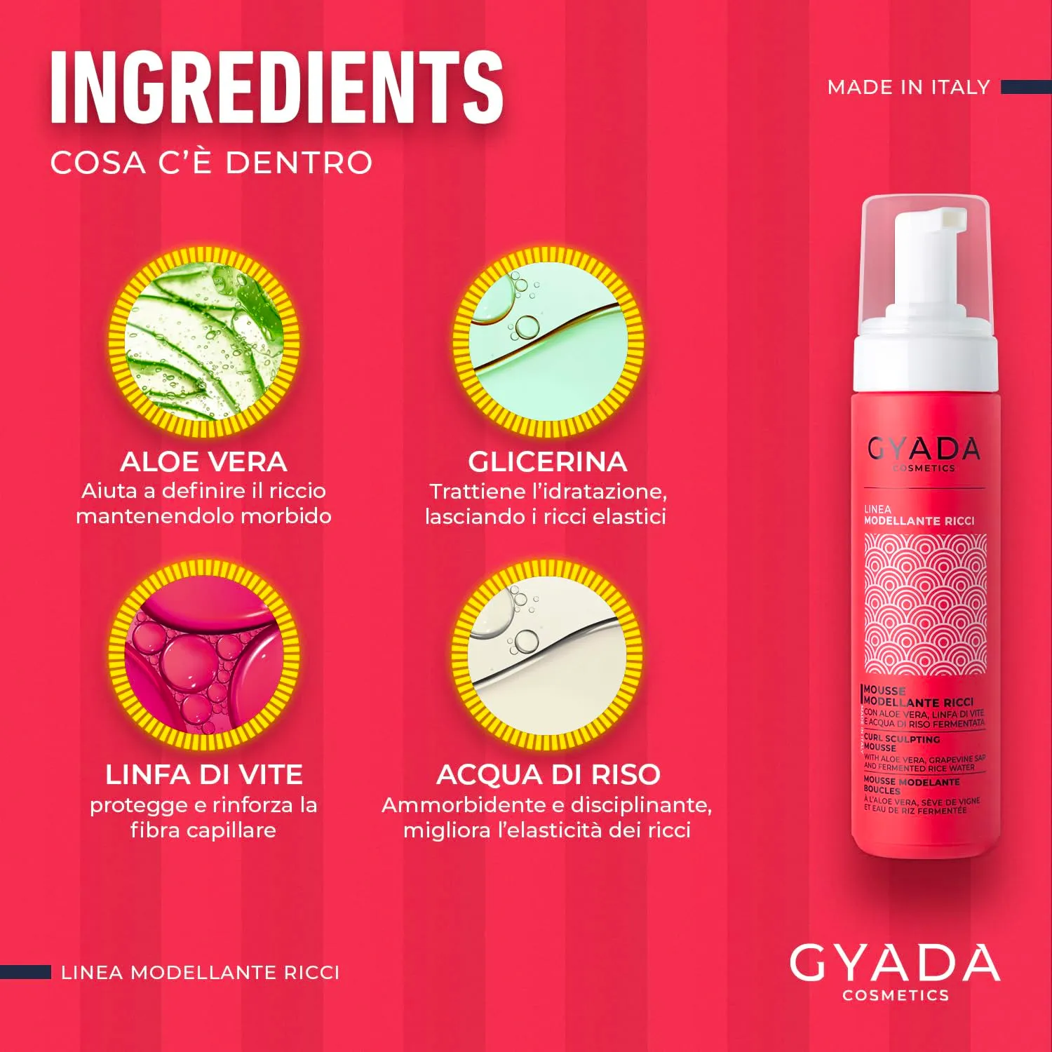 Gyada Modellante Ricci Mousse capelli ricci 200 ml definente
