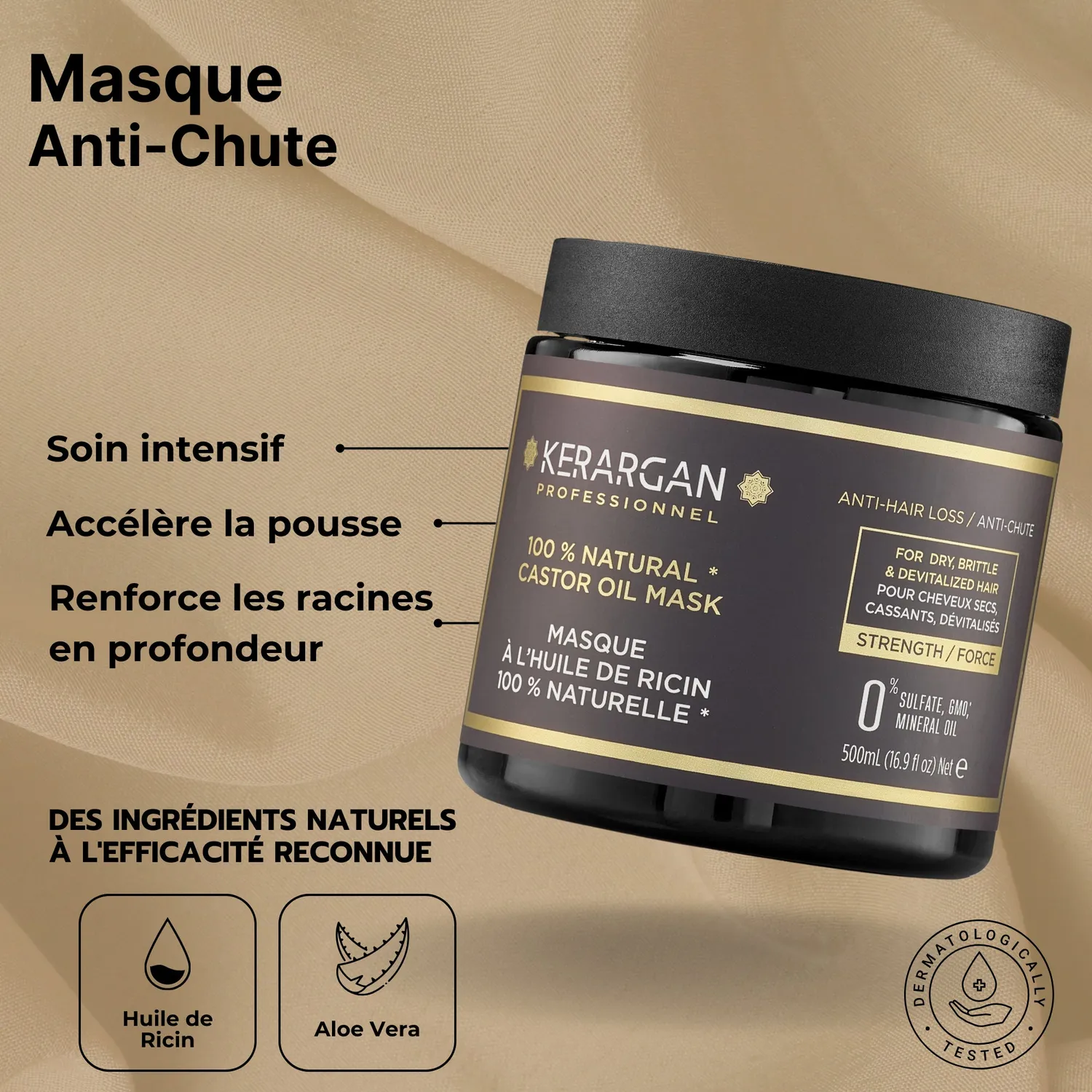 Kerargan Kit Ricin 5 Step kit capelli 1950 ml nutriente