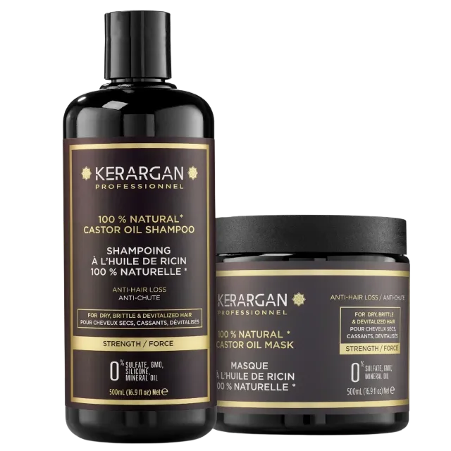 Kerargan Ricin Kit Capelli Rinforzante 2x500 ml