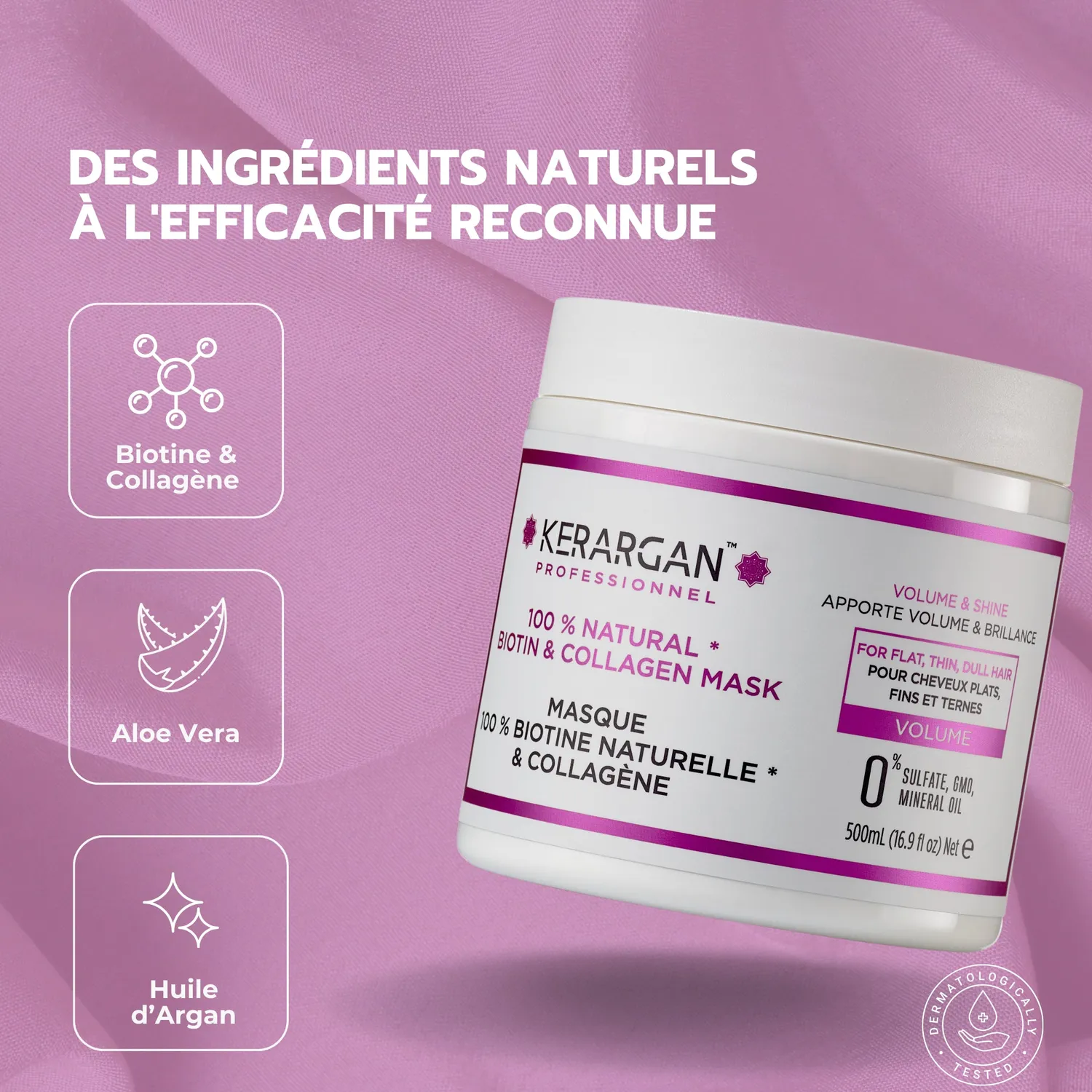 Kerargan Biotina Collagene Maschera Volume 500 ml capelli fini