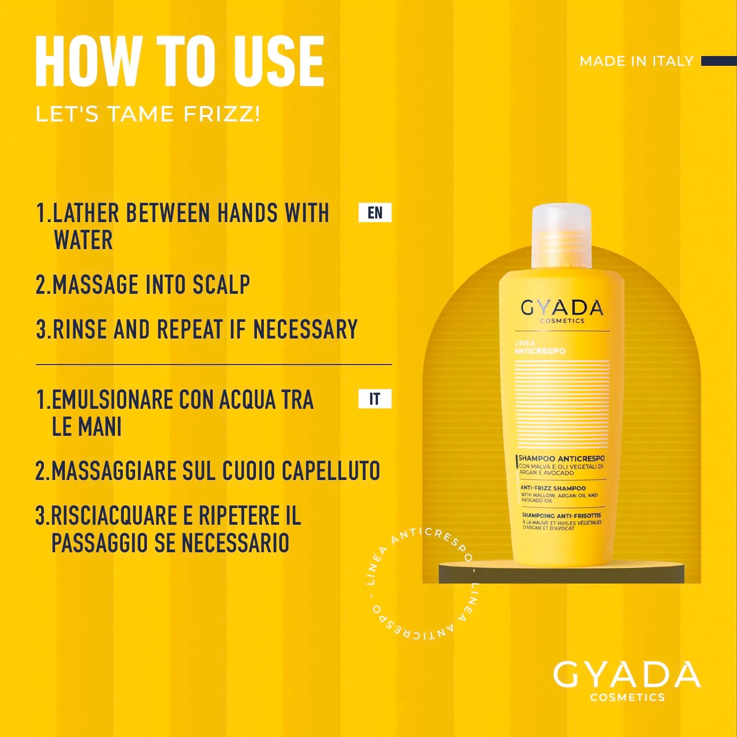 Gyada Anticrespo Shampoo Capelli 250ml Argan