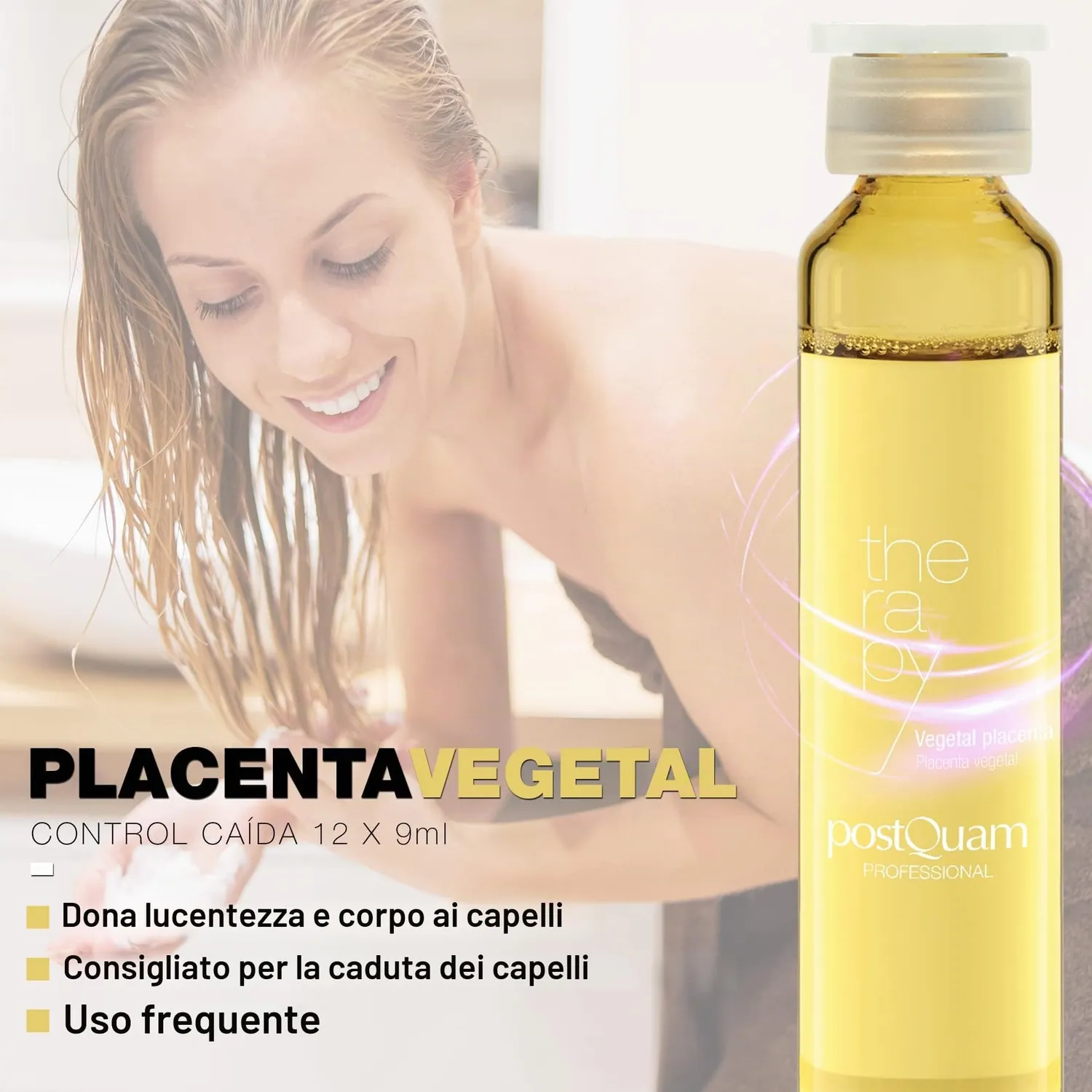 Postquam Kit Anticaduta Placenta Vegetale fiale + shampoo 500 ml rinforzante