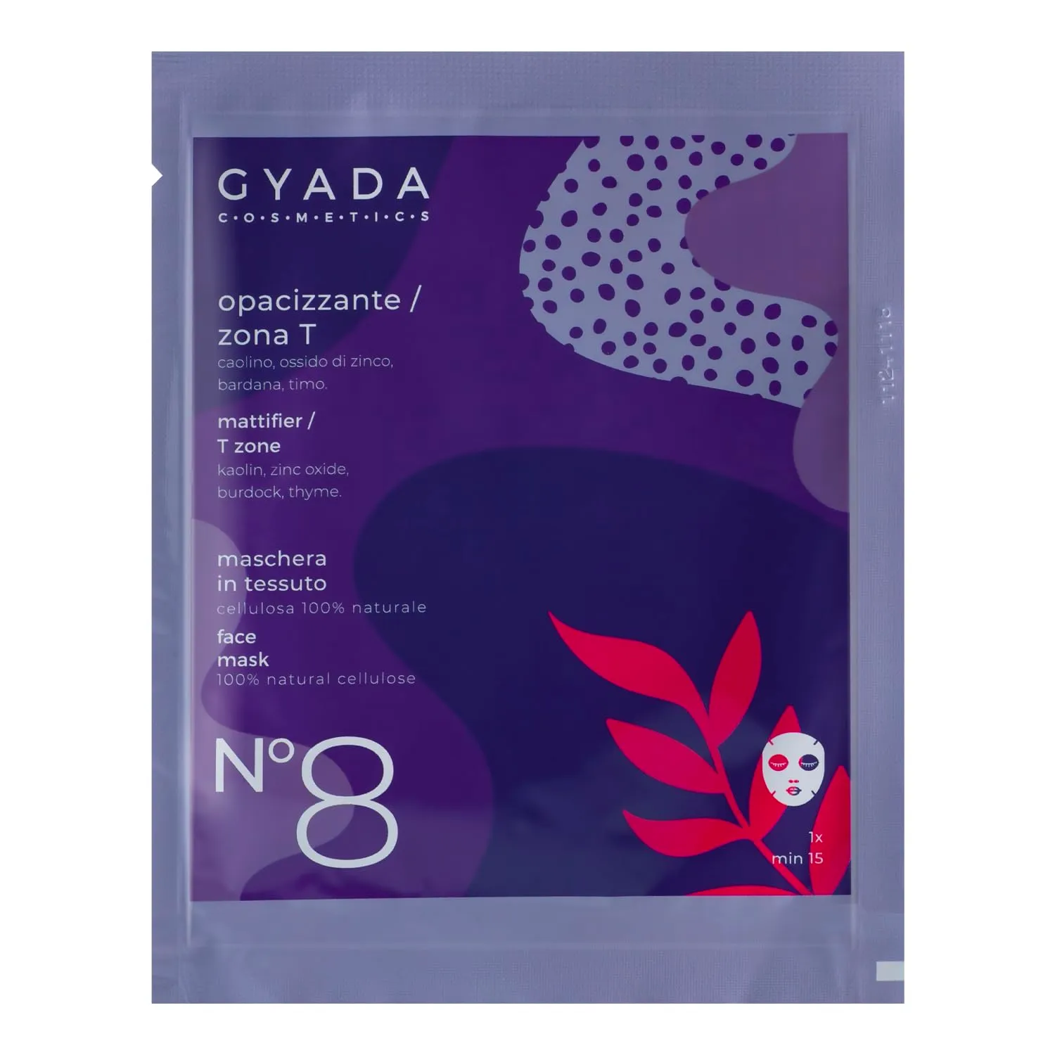 Gyada Maschera Viso Tessuto astringente pori dilatati 15 ml