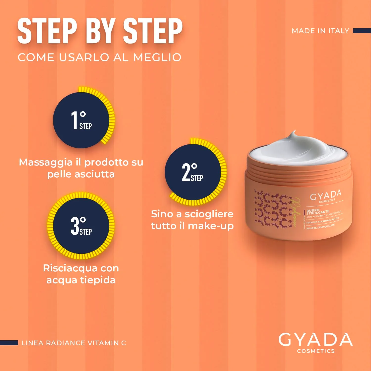 Gyada Radiance burro struccante 200 ml waterproof vitamina C