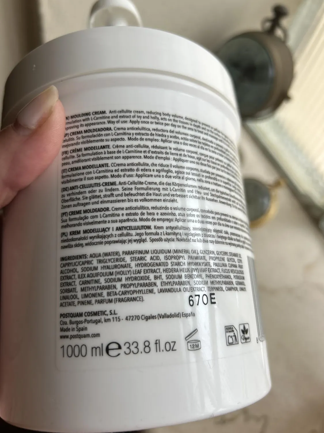 Postquam Crema Corpo Modellante Rassodante 1 L Caffeina