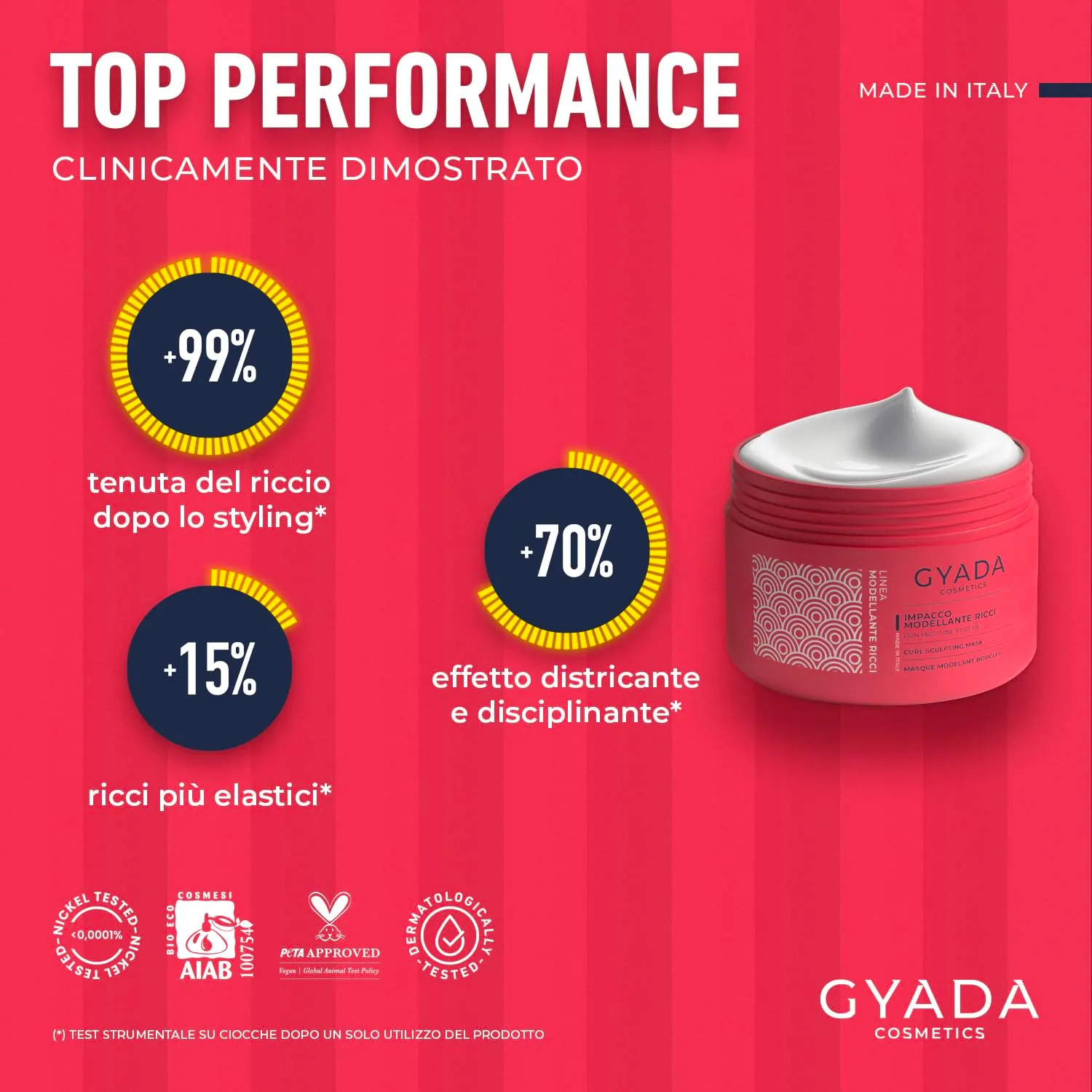 Gyada Modellante Ricci Impacco Capelli 250 ml Proteine Vegetali